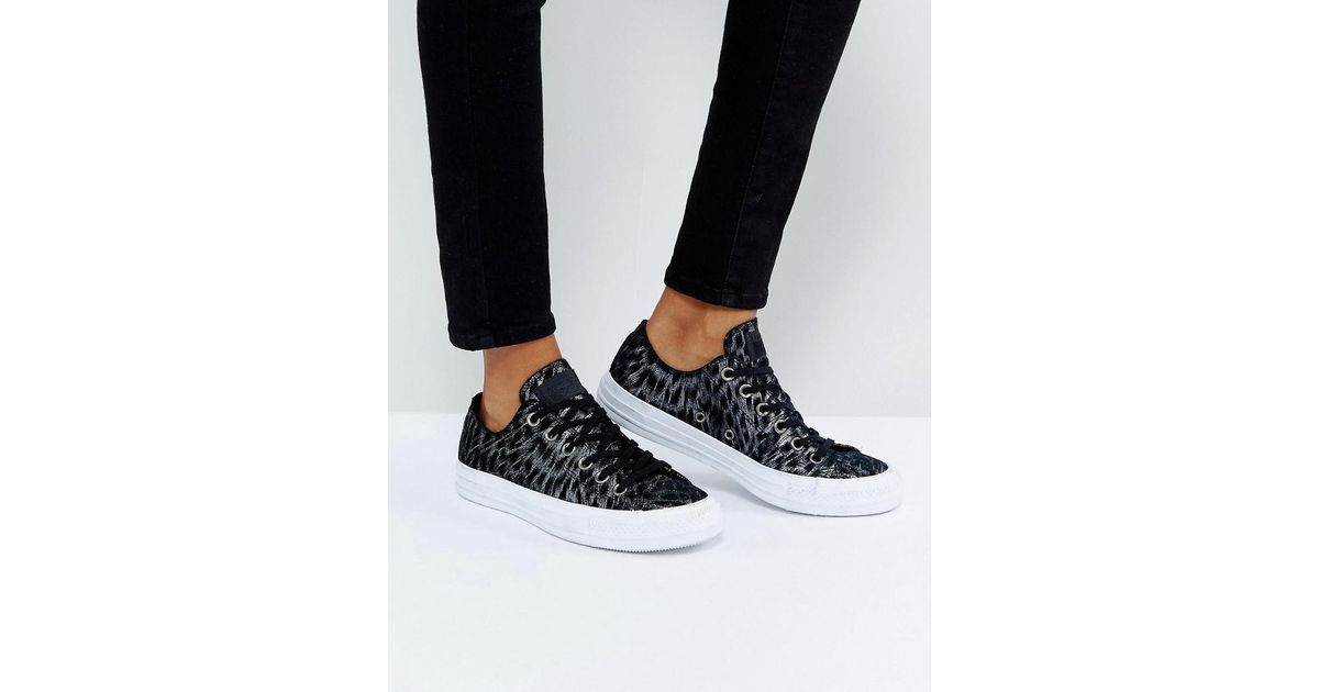 Converse Chuck Taylor Star Trainers In Black Leopard | Lyst