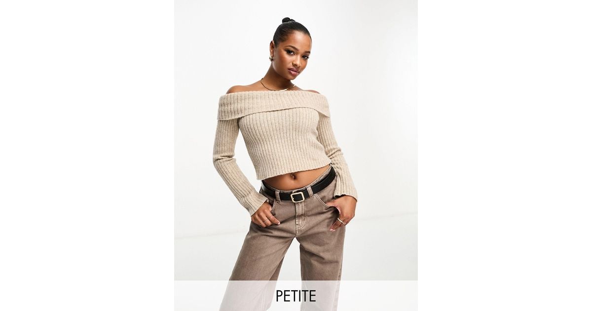 Petite off the shoulder sweater cheap