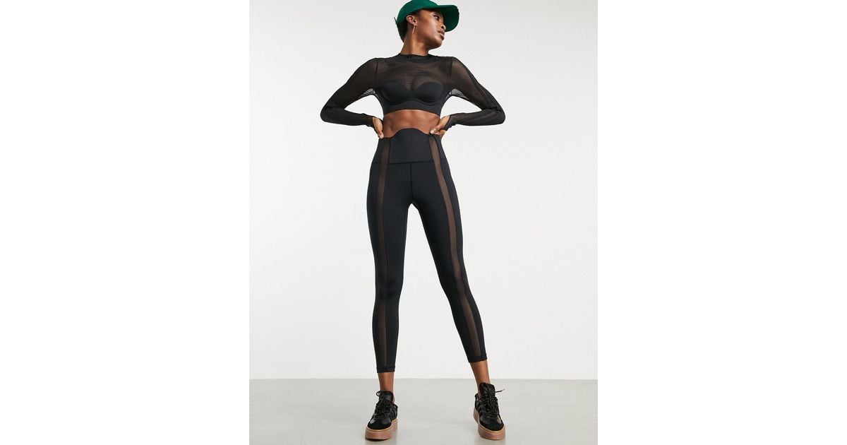 Adidas black cheap mesh leggings