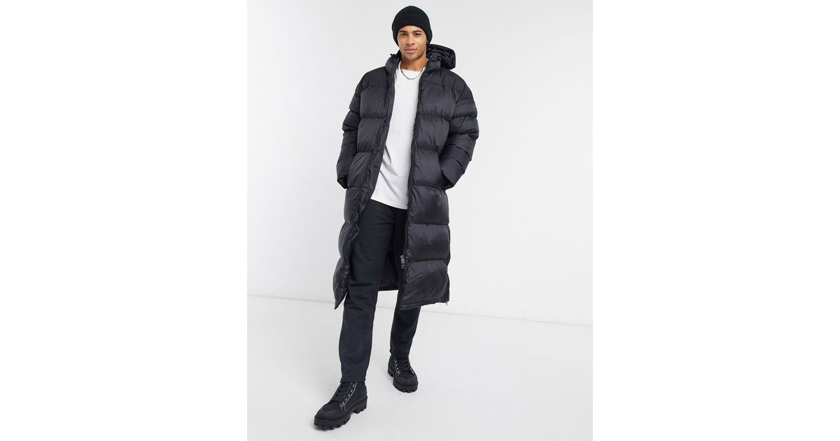 Schott Nyc 2190 Max Extra Long Hooded Puffer Jacket in Black for Men | Lyst  UK