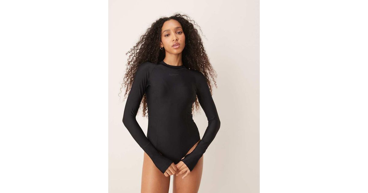 Nike Nike Hydralock Fusion Long Sleeve Swimsuit in Black Lyst UK