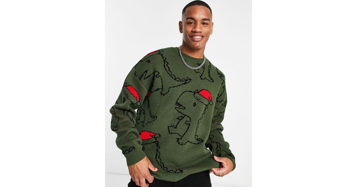 Asos dinosaur christmas jumper Clearance