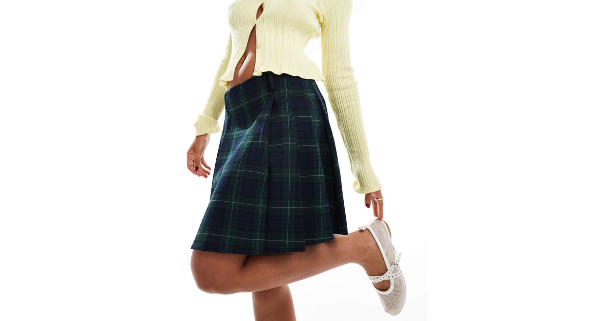 Mango Plaid Skirt