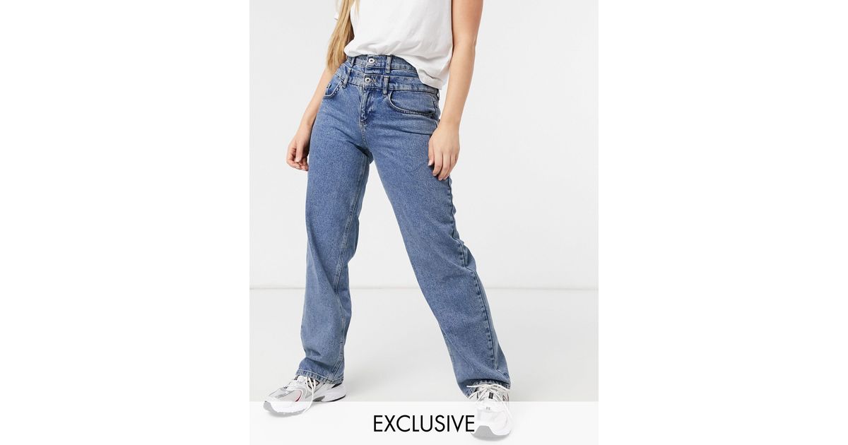 collusion x014 dad jeans in washed black