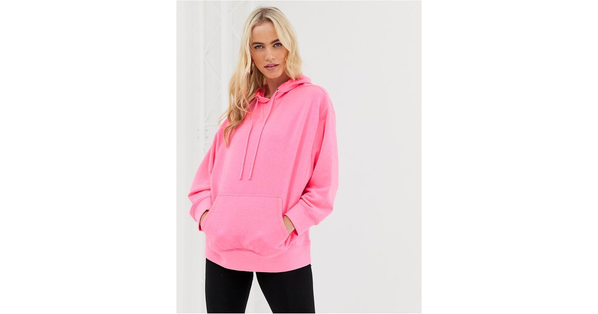 pink oversized hoodie