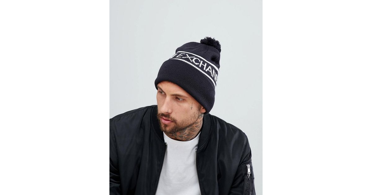 armani bobble hat mens