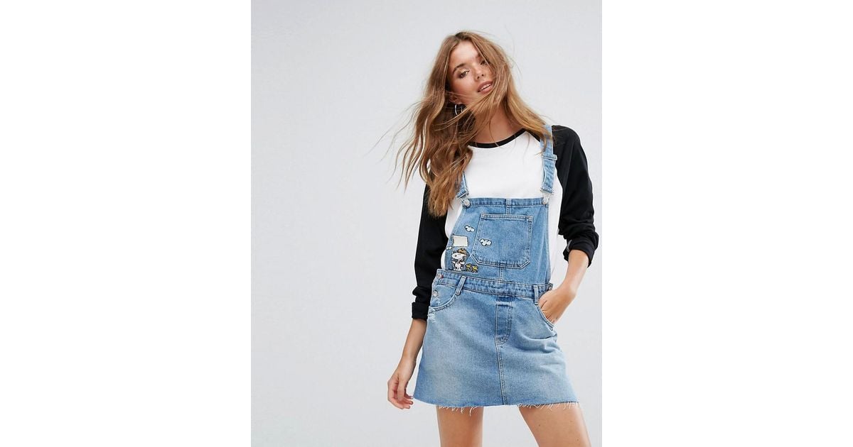 pull and bear dungaree dress