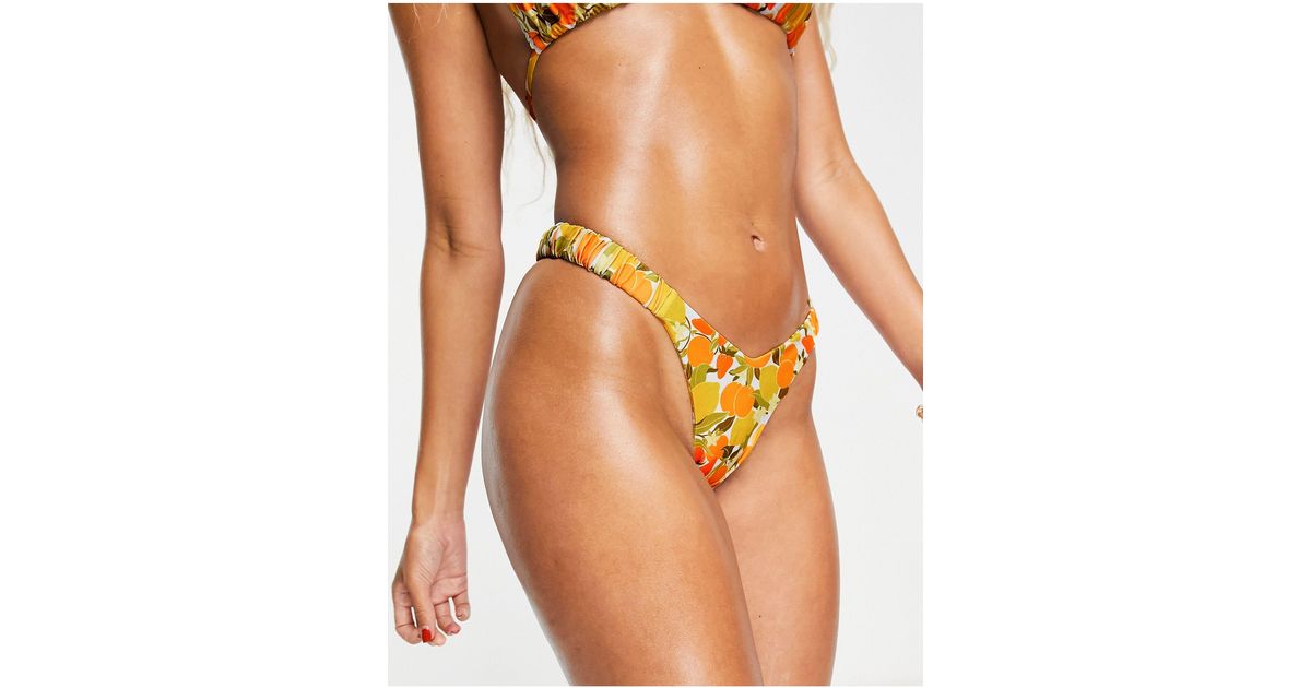 Kulani Kinis Synthetic X Hannah Meloche Retro High Leg Bikini Bottom in