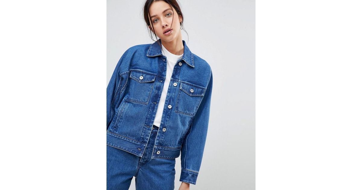 kowtow boxy denim jacket