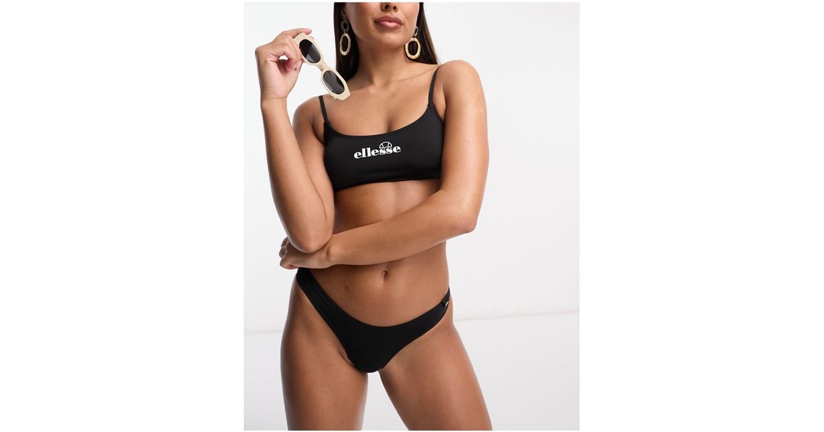 Ellesse Brelian Bikini Top in Black | Lyst