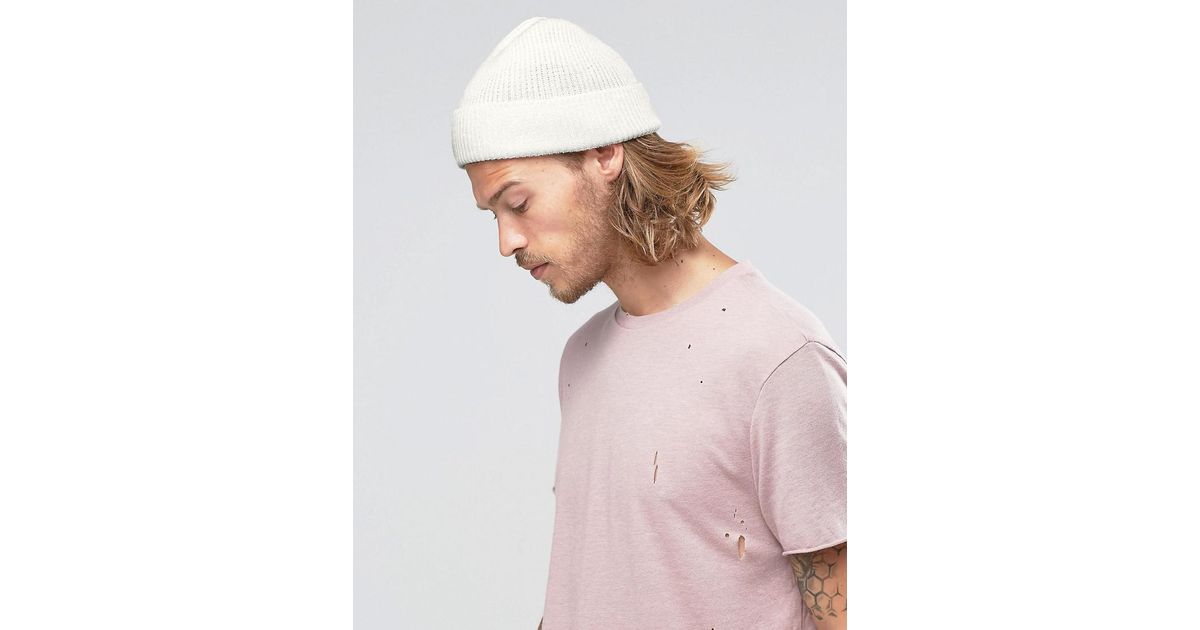 fisherman beanie white