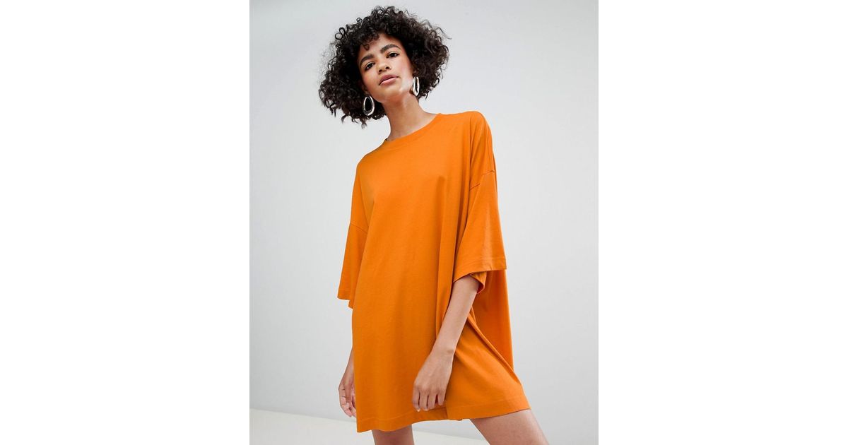 weekday orange dress
