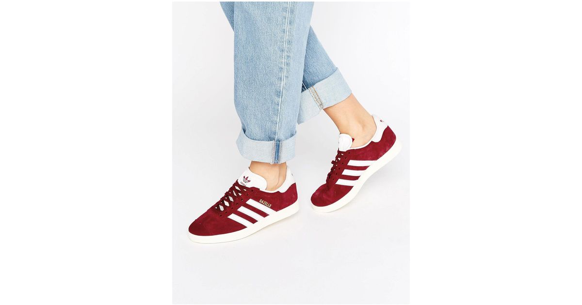 adidas Originals Burgundy Suede Gazelle Unisex Trainers in Blue | Lyst