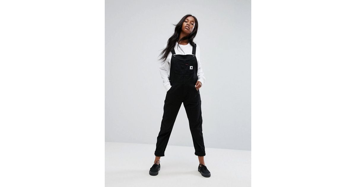 Carhartt WIP Relaxed Overalls In Stretch Canvas in Black