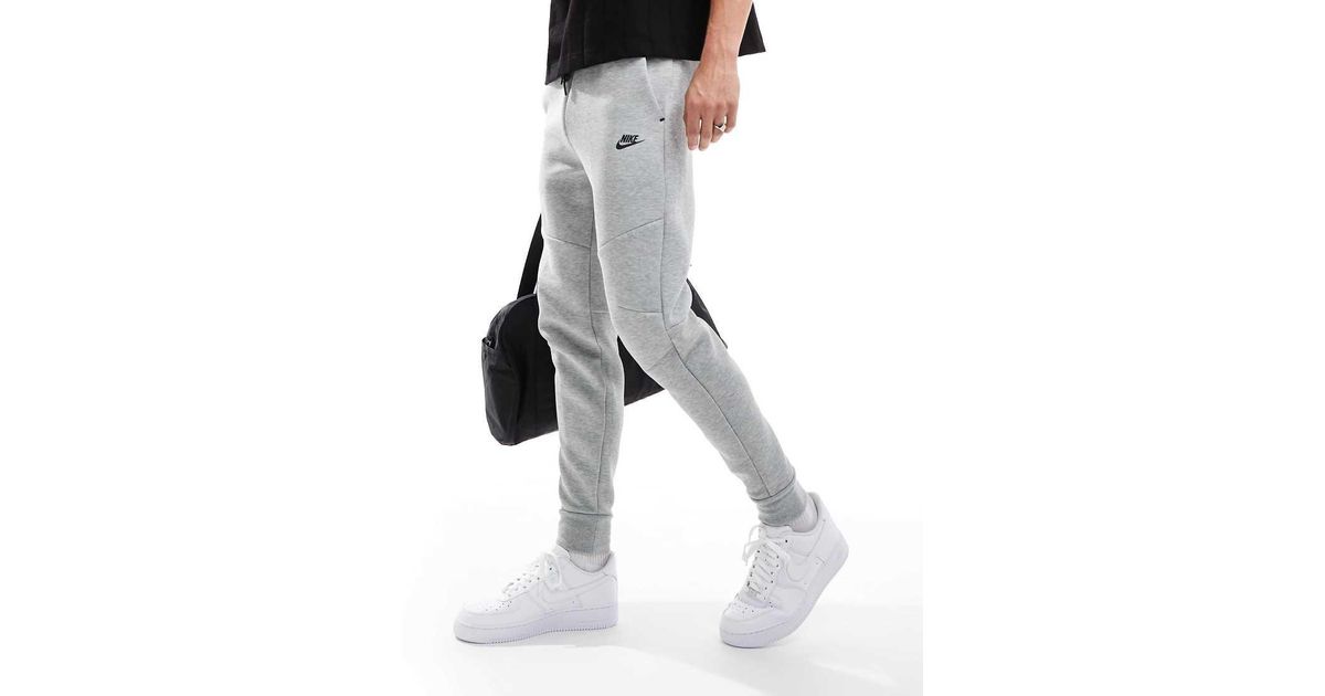 nike tech fleece cuffed grey tracksuit