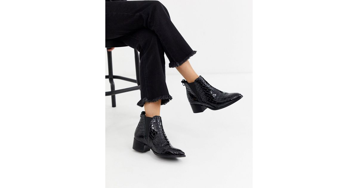 bottines imitation croco