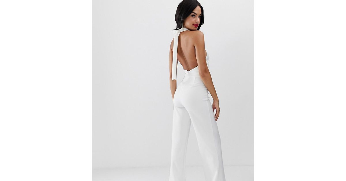 Wide Leg Halter Neck Jumpsuit 