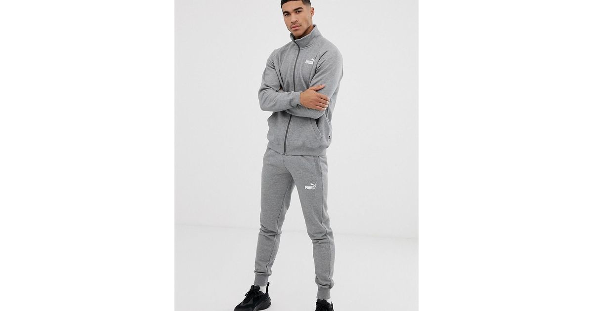 Grey and black shop puma tracksuit