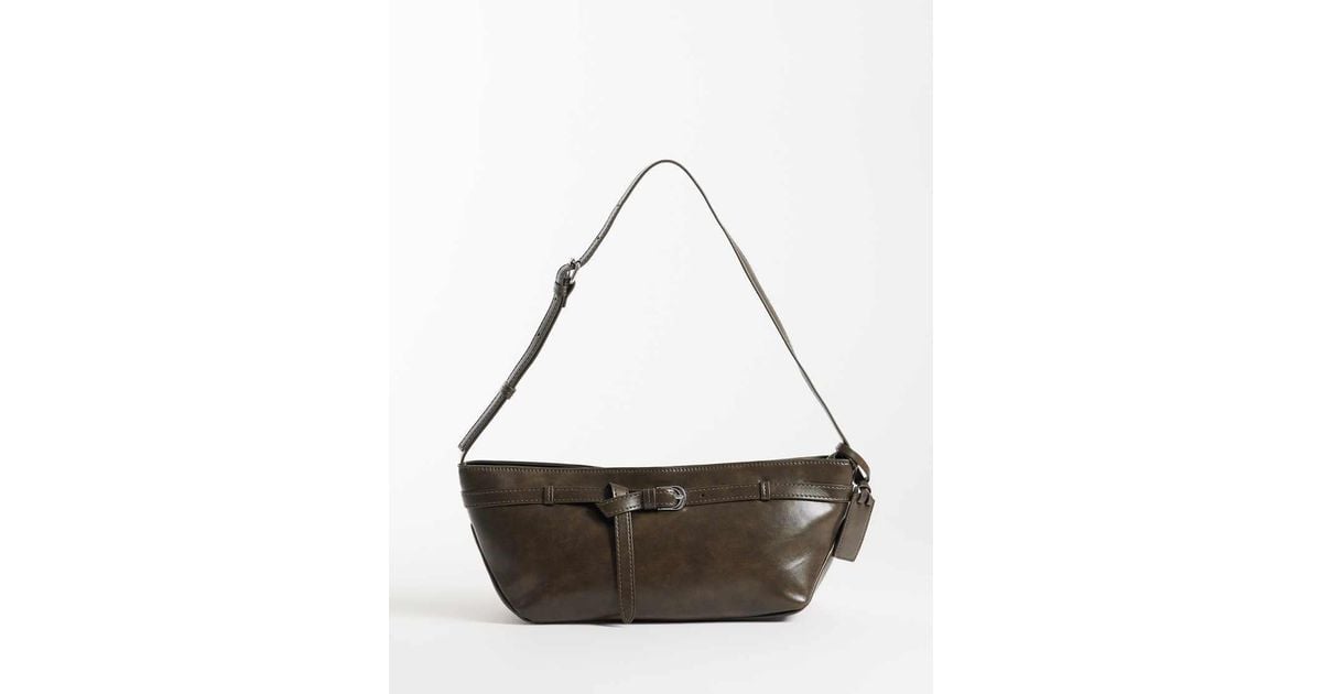 ASOS Faux Leather Shoulder Bag in White | Lyst UK