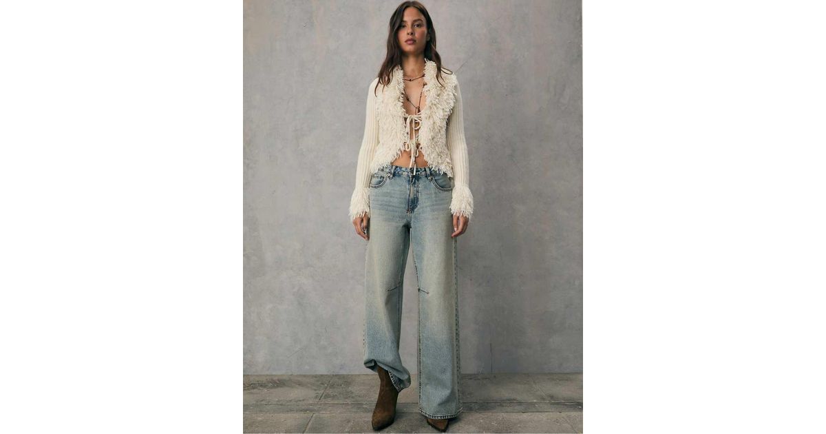 Stradivarius D94 Relaxed Fit Wide leg Jeans In Grey Lyst UK stradivarius-d94-relaxed-fit-wide-leg-jeans-in-grey-lyst-uk