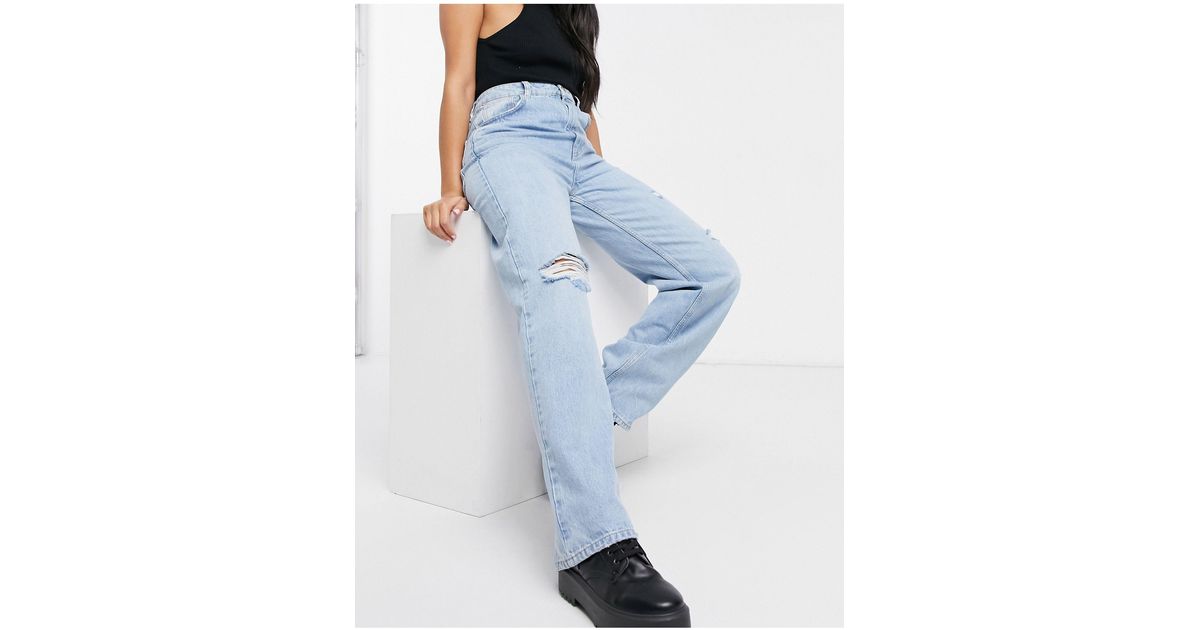 Pull\u0026Bear Denim Dad Jeans in Blue 