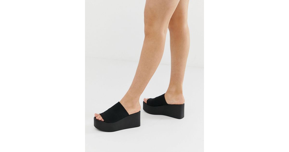 Steve Madden Kareena Black Flatform Sandal Lyst
