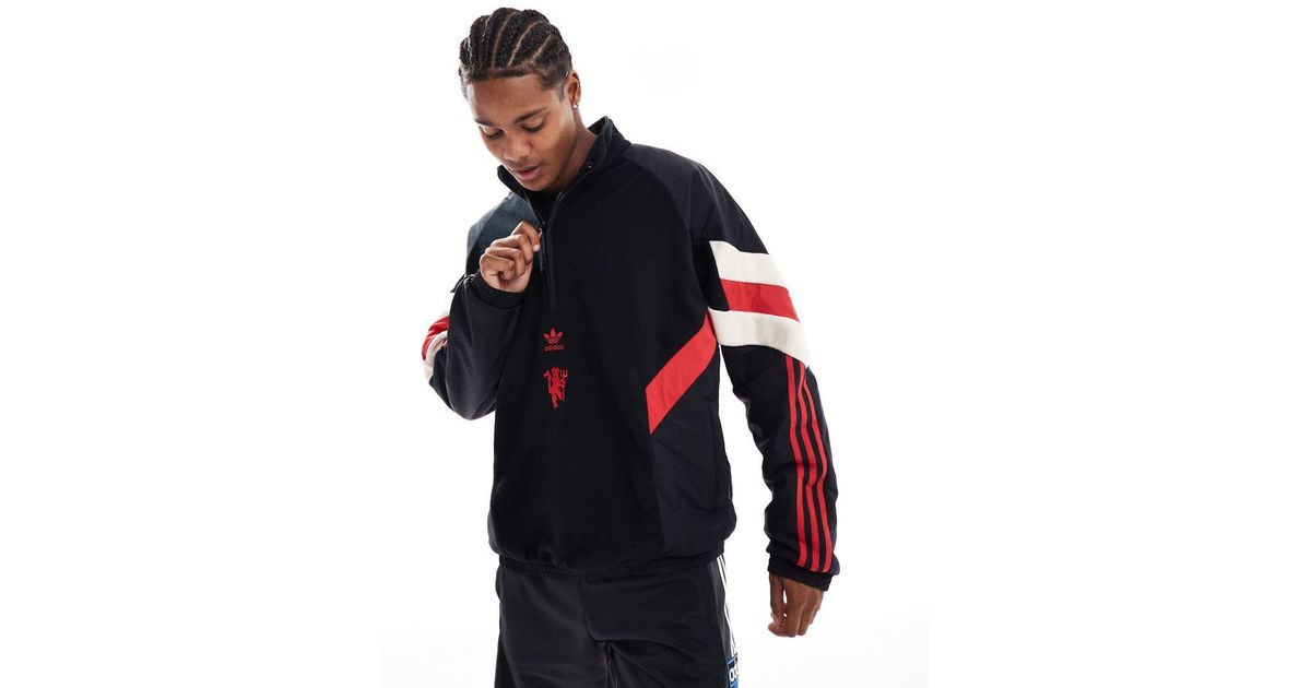 スウェット・トレーナー adidas originals Manchester United Polar Fleece Sweatshirt Adidas Manchester United Originals Polar Fleece Sweatshirt