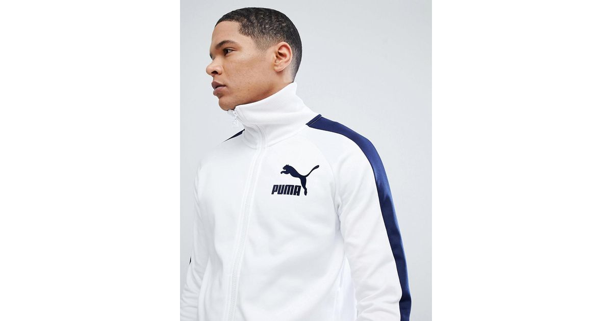 puma t7 vintage track jacket in yellow