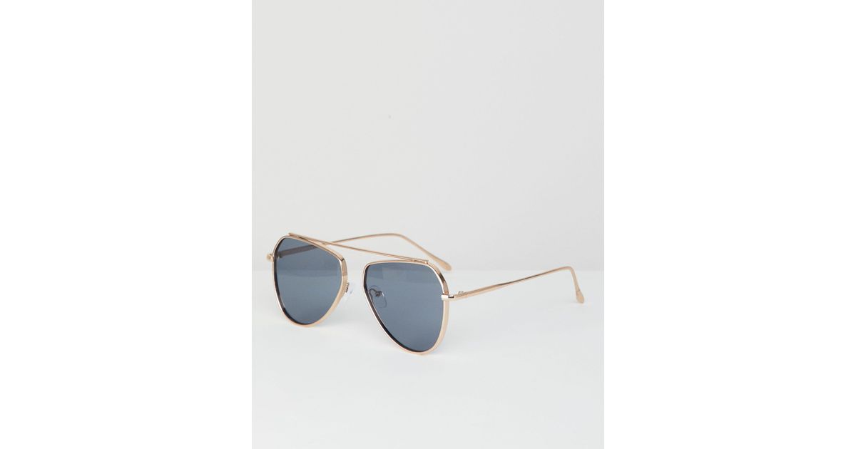 Occhiali da sole modello aviatore oro senza ponteRiver Island in Denim da  Uomo colore Metallizzato | Lyst