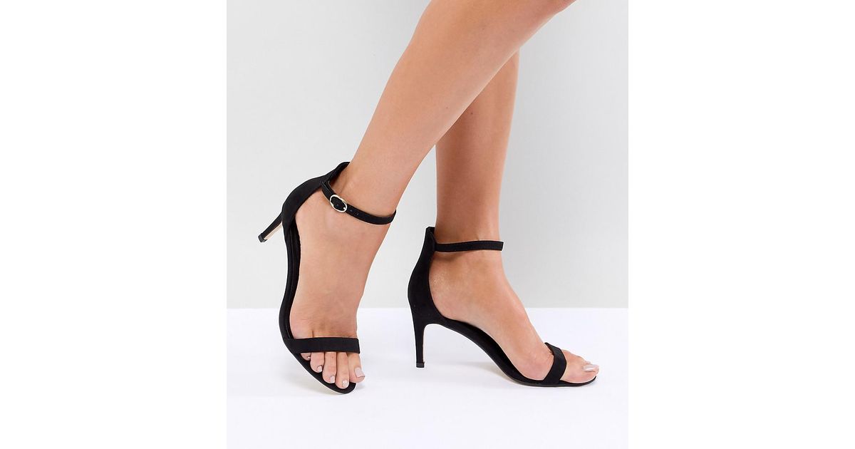mid barely there heels