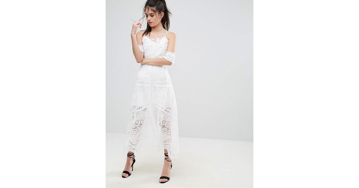 foxiedox white lace dress