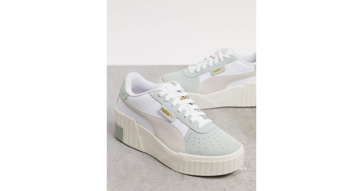PUMA Green Cali Wedge Sneakers