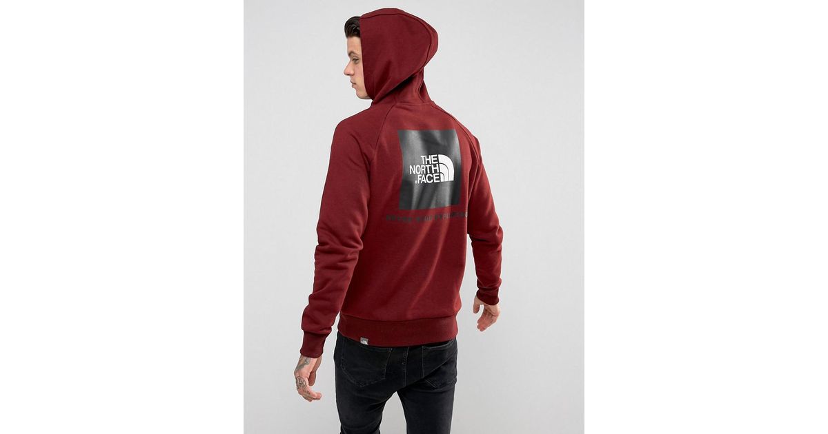 the north face burgundy hoodie