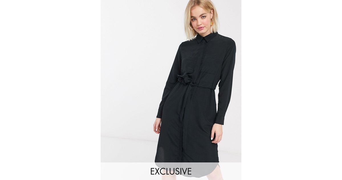 long sleeve midi shirt dress