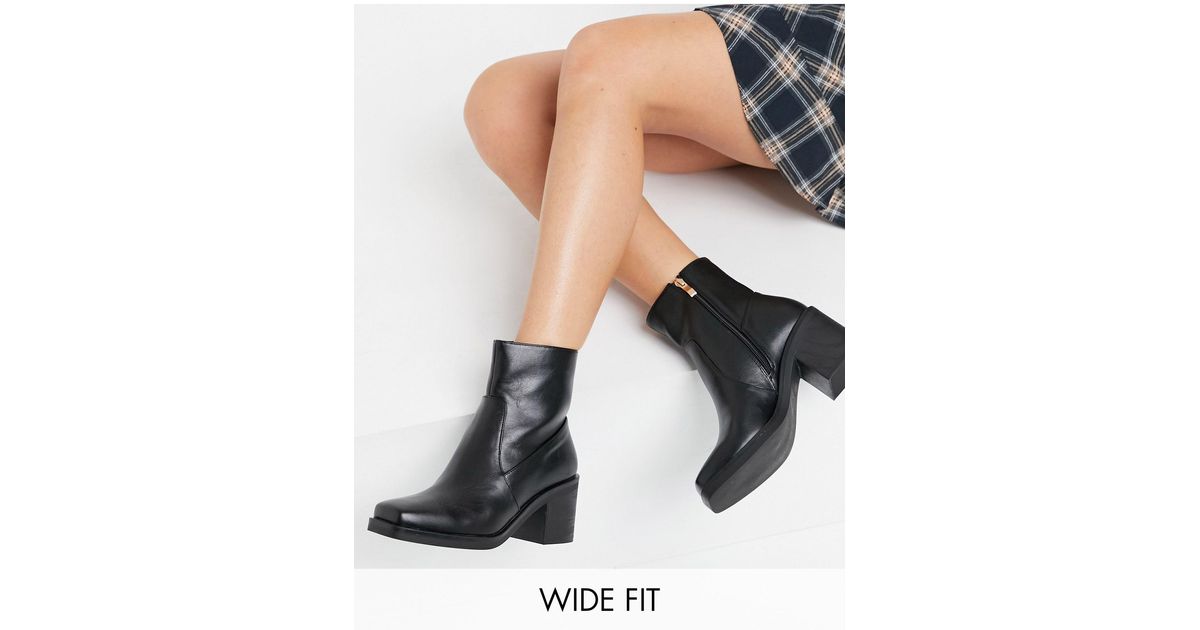 raid zerrin heeled ankle boots in black