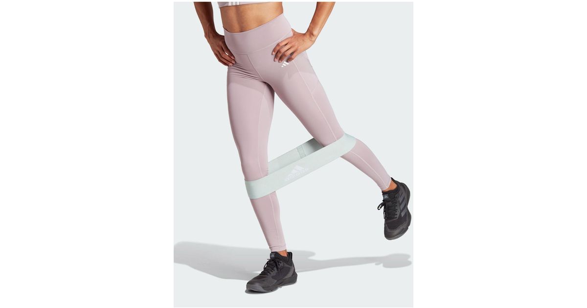 adidas Optime Luxe 7/8 Leggings - Purple, Women's Training