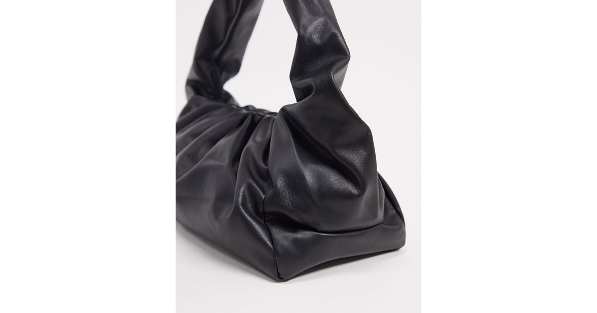 black slouchy shoulder bag