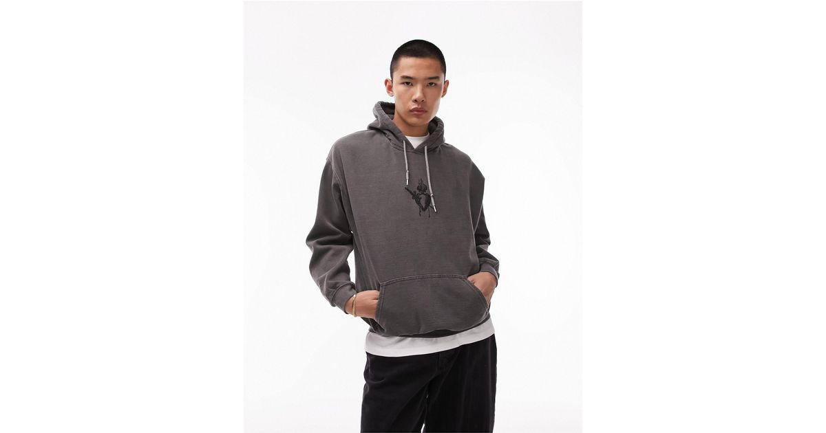 Topman outlet black hoodie
