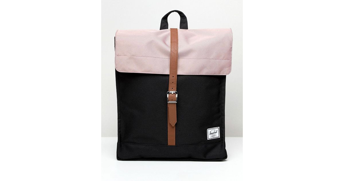 pink and black backpack