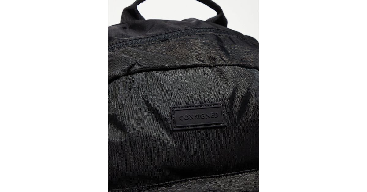 Consigned Nylon Clip Side Backpack in Black for Men Lyst