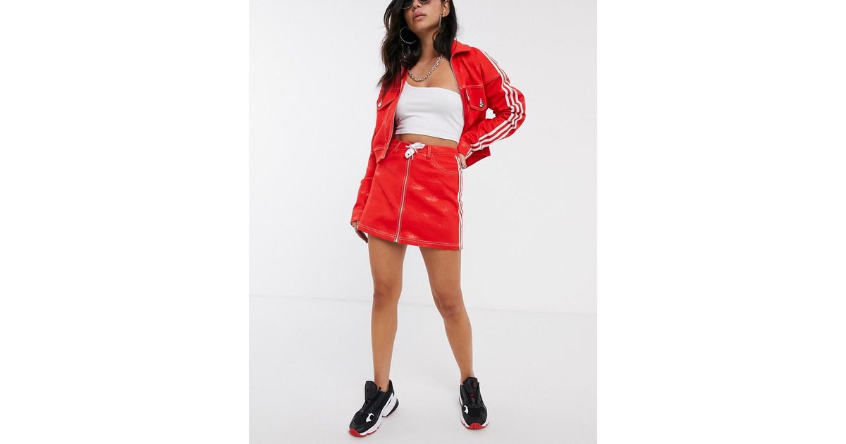 adidas Originals X Trefoil Mini Skirt-red | Lyst