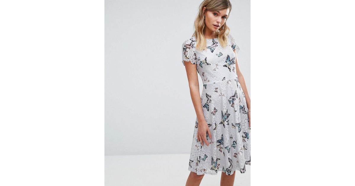 oasis grey lace dress