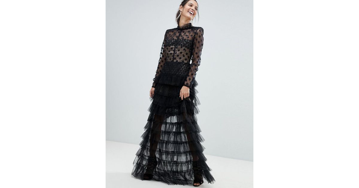 bronx and banco black lace dress