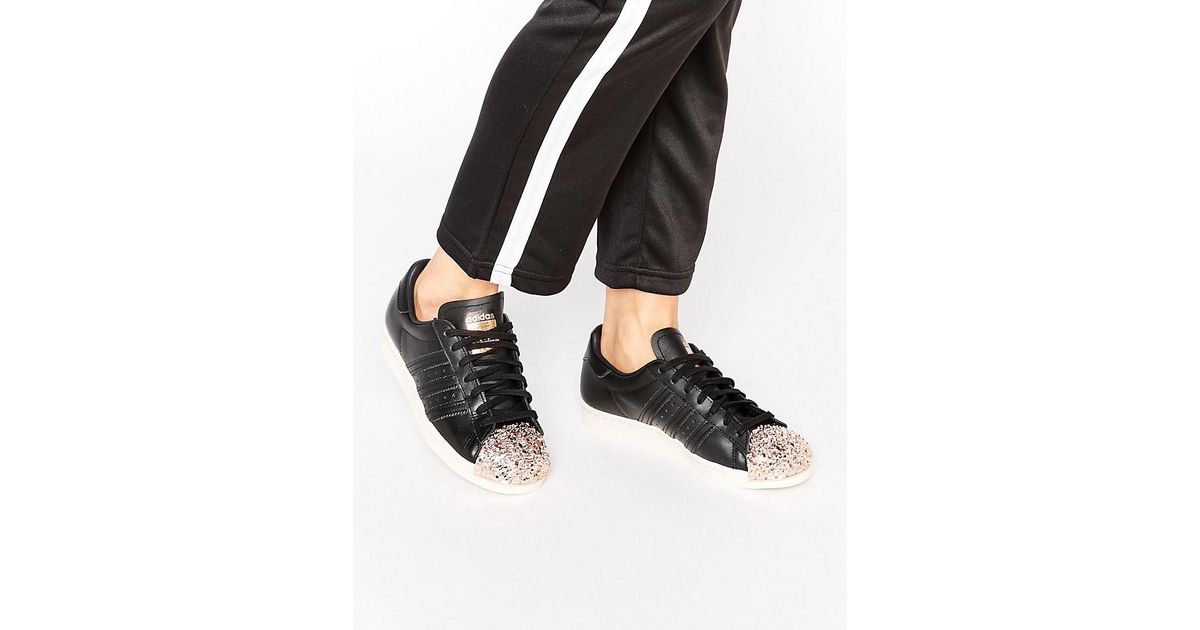 adidas Originals Superstar Metal Toe Cap Sneakers in Black | Lyst UK