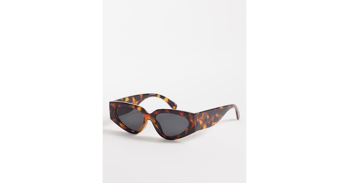 Kaiia Exclusive Angular Sunglasses in Brown | Lyst UK