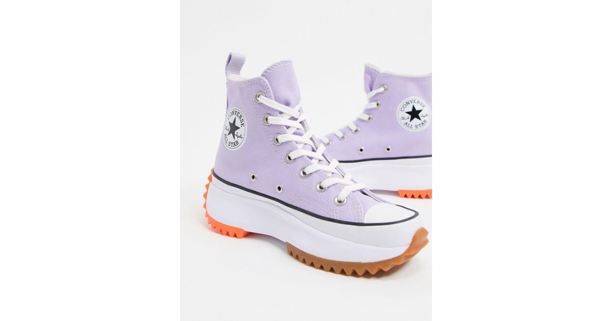 Converse Run Star Hike Hi Trainers in Purple | Lyst UK