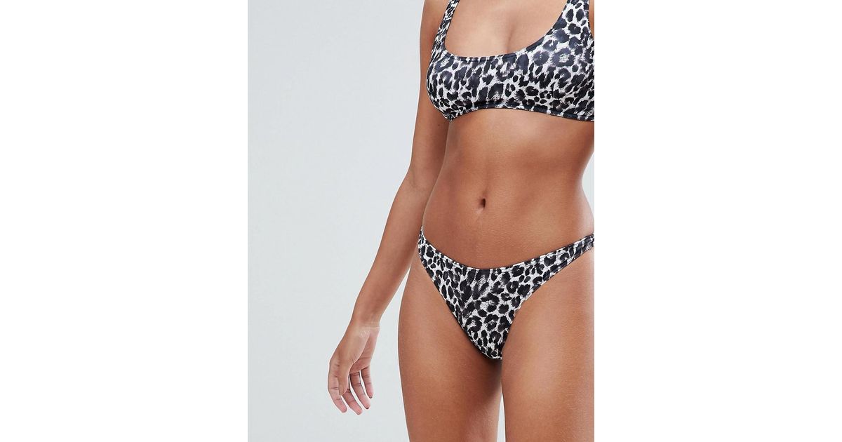 asos animal print bikini