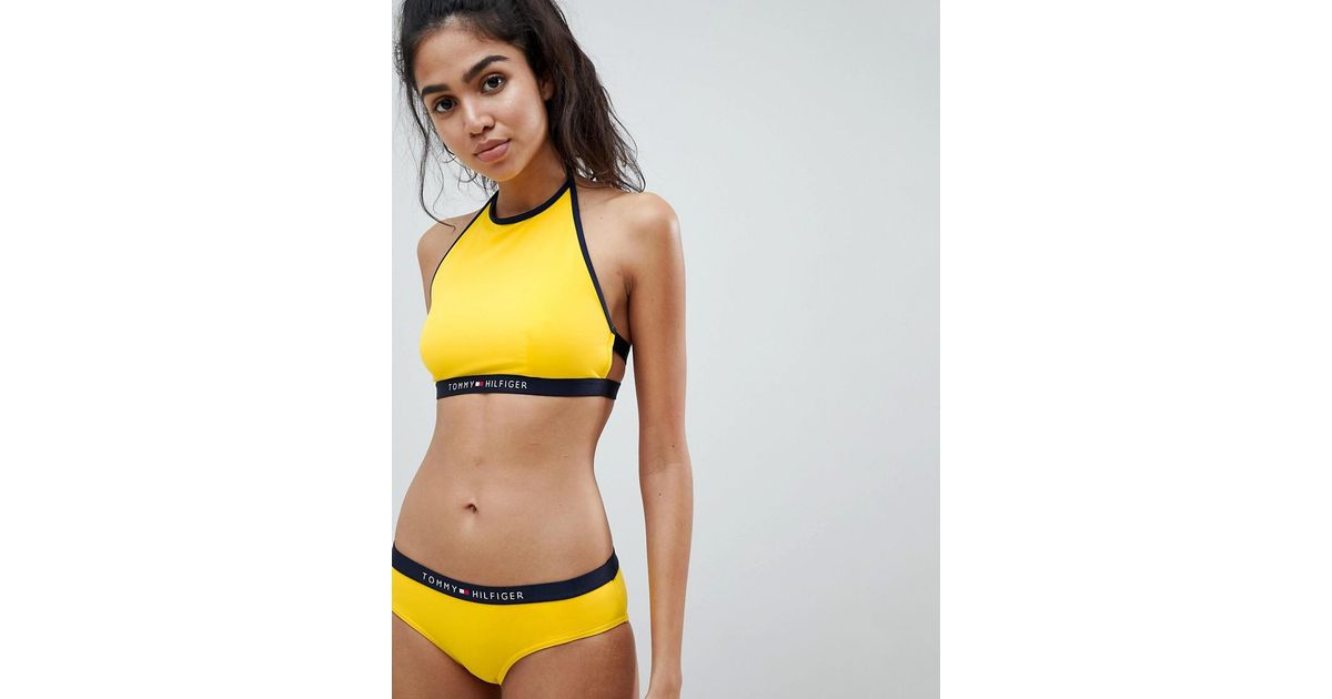 tommy hilfiger yellow swimsuit