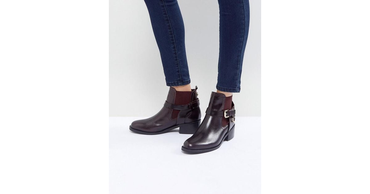 carvela leather flat chelsea boots
