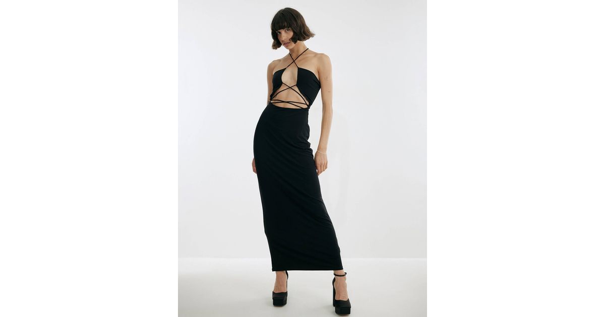 NA-KD X Josefine Hj Cut Out Maxi Dress in White | Lyst Australia